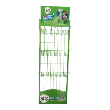 supermarket sale promotion grid wall display hanging rack with basket or hook